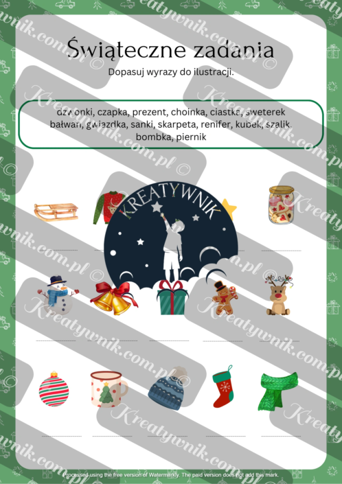 Świąteczne zadania edukacja
