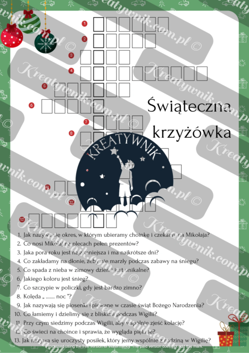 Świąteczne zadania edukacja