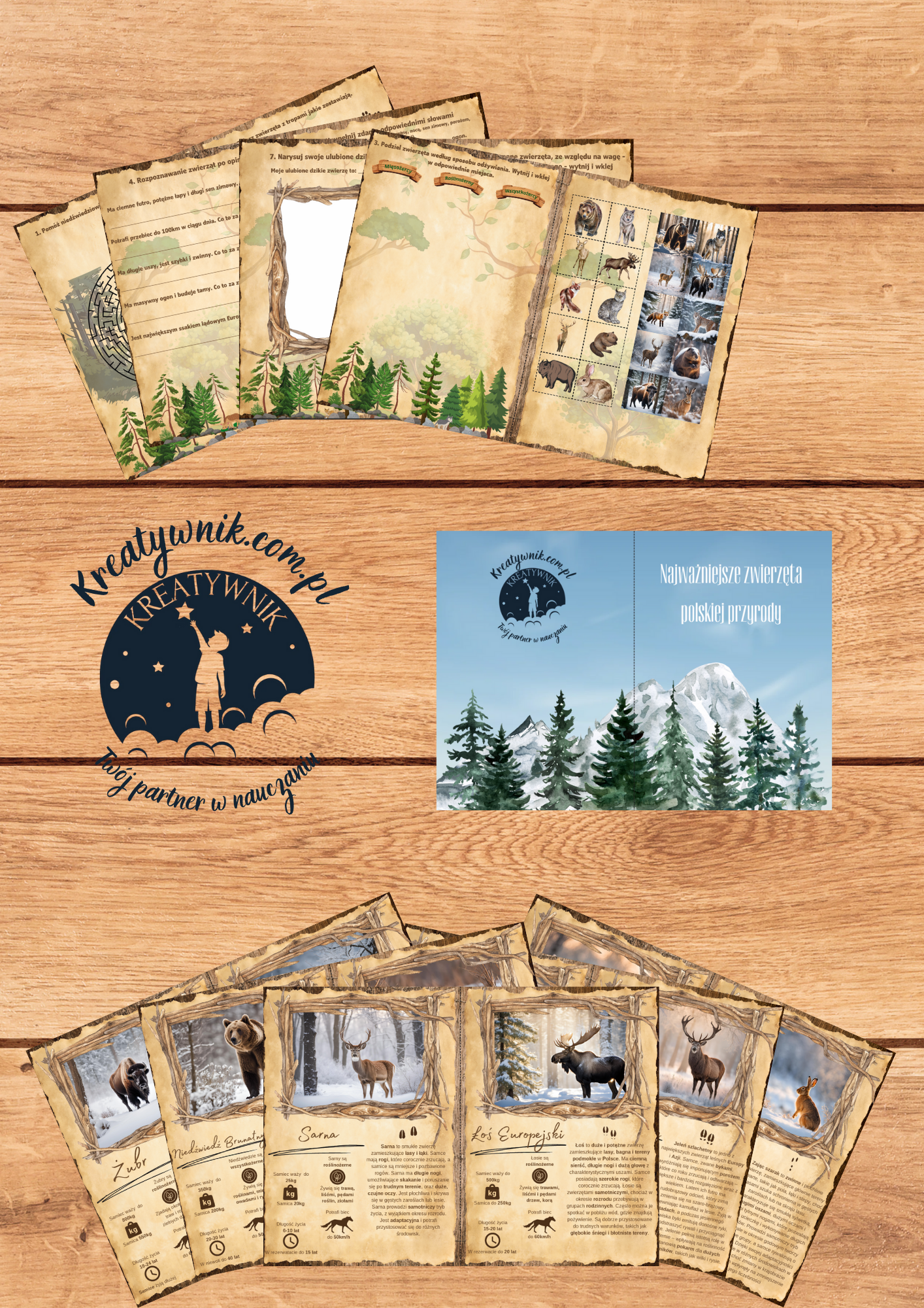 Najważniejsze zwierzęta polskiej przyrody reklama (29.7 x 21 cm) (21 x 29.7 cm)