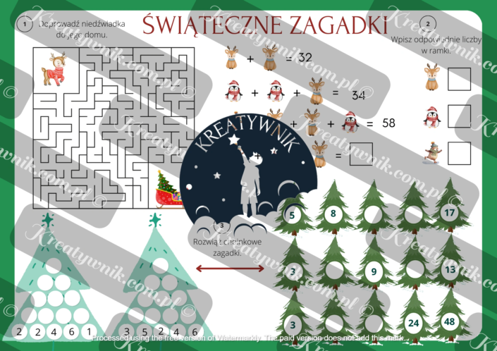 Świąteczne zadania edukacja