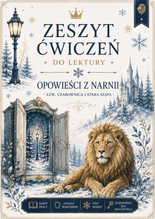 Podgląd stron z zestawu ćwiczeń do lektury Opowieści z Narnii: Lew, czarownica i stara szafa – Kreatywnik.com.pl