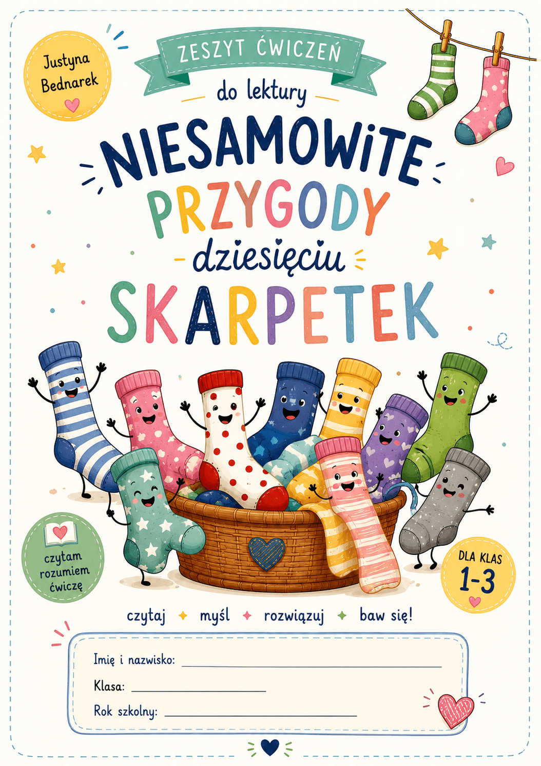 Zdjęcie główne zestawu ćwiczeń i kart pracy do lektury Niesamowite przygody dziesięciu skarpetek