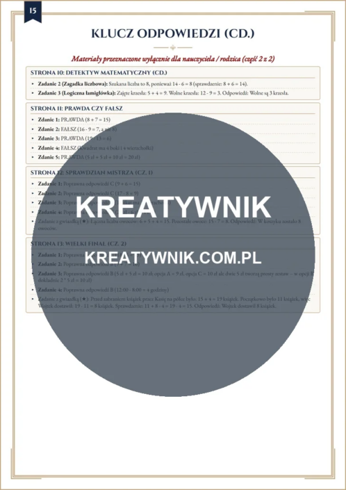 Dodawanie i – Karty pracy (Kl. 1) – Strona 15