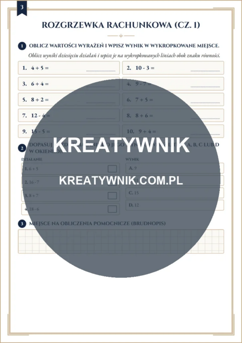 Dodawanie i – Karty pracy (Kl. 1) – Strona 3