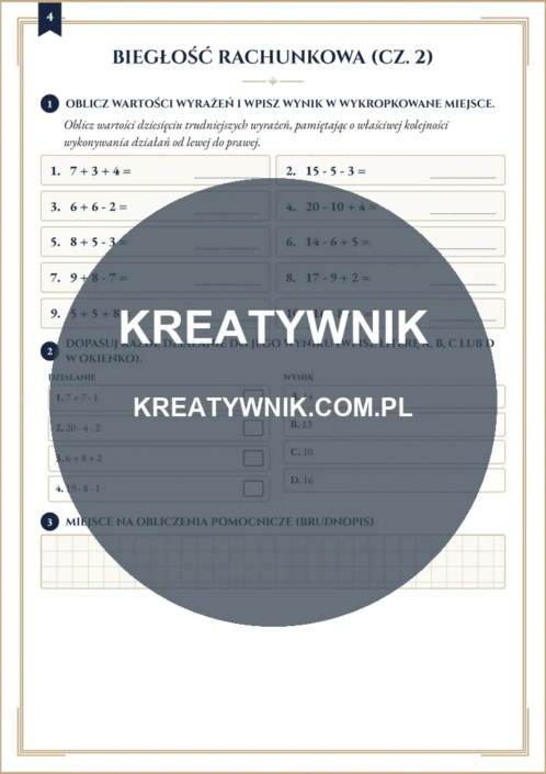 Dodawanie i – Karty pracy (Kl. 1) – Strona 4