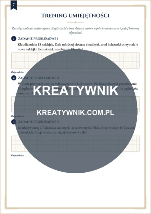 Dodawanie i – Karty pracy (Kl. 1) – Strona 7