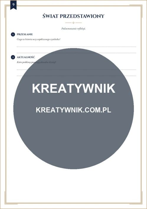 Dziady cz.2 – Karta pracy 9 Dziady cz.2 – karta pracy: Świat przedstawiony (Klasy 7–8)