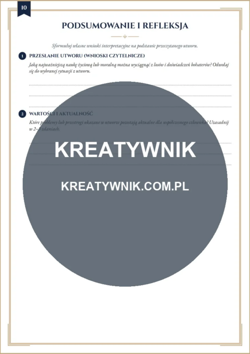 Dziady cz. II – Karty pracy (Kl. 7–8) – Strona 10 Dziady cz. II – Karty pracy (Kl. 7–8) – Strona 10