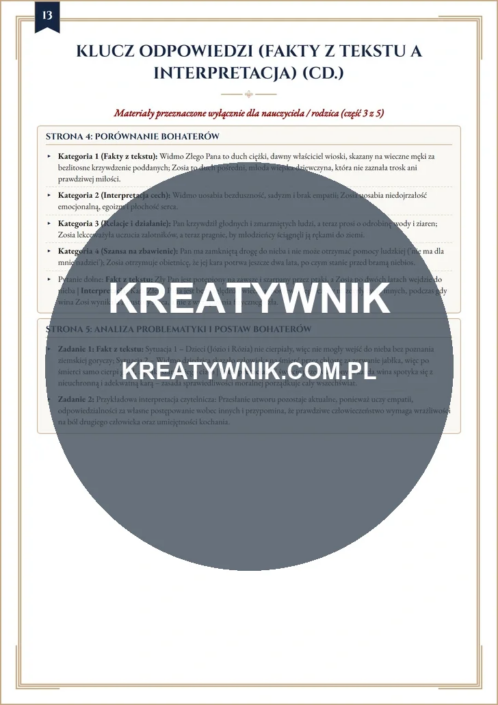 Dziady cz. II – Karty pracy (Kl. 7–8) – Strona 13 Dziady cz. II – Karty pracy (Kl. 7–8) – Strona 13