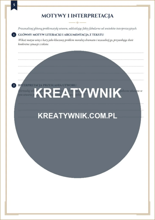 Dziady cz. II – Karty pracy (Kl. 7–8) – Strona 5 Dziady cz. II – Karty pracy (Kl. 7–8) – Strona 5