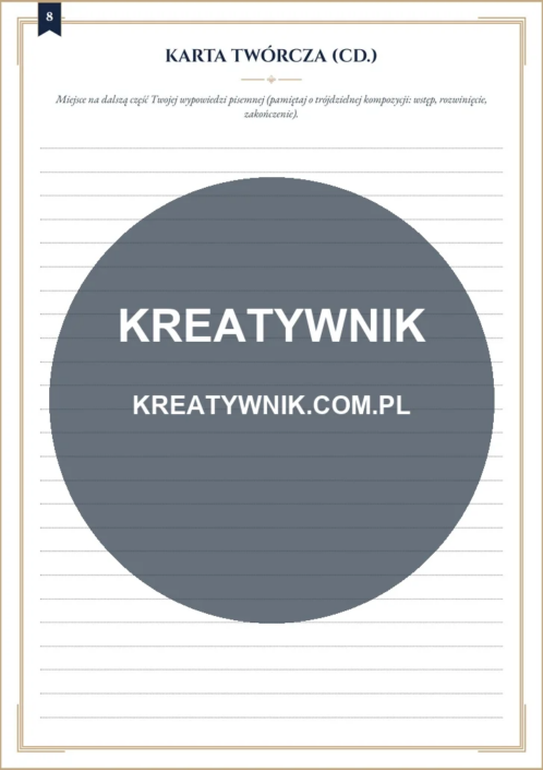 Dziady cz. II – Karty pracy (Kl. 7–8) – Strona 8 Dziady cz. II – Karty pracy (Kl. 7–8) – Strona 8