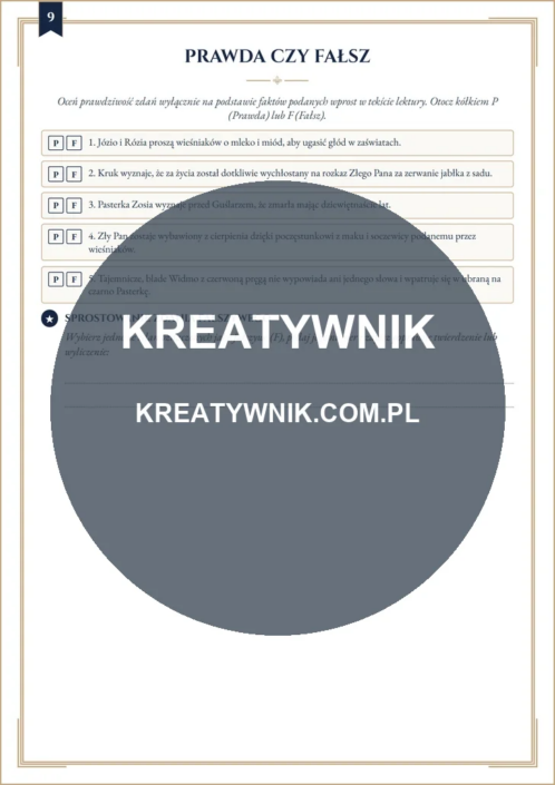 Dziady cz. II – Karty pracy (Kl. 7–8) – Strona 9 Dziady cz. II – Karty pracy (Kl. 7–8) – Strona 9