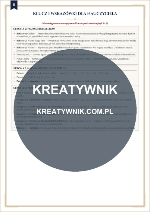 Dziady, część. II – Karty pracy (Kl. 7–8) – Strona 11 Dziady, część. II – Karty pracy (Kl. 7–8) – Strona 11