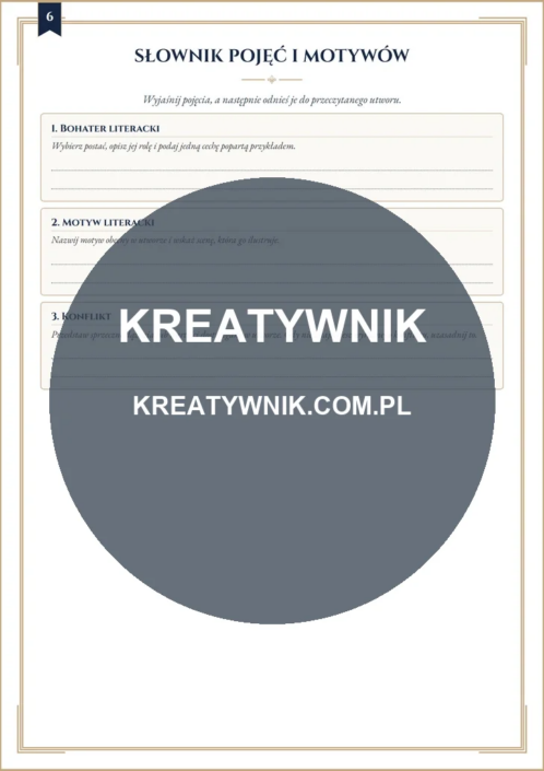 Dziady, część. II – Karty pracy (Kl. 7–8) – Strona 6 Dziady, część. II – Karty pracy (Kl. 7–8) – Strona 6