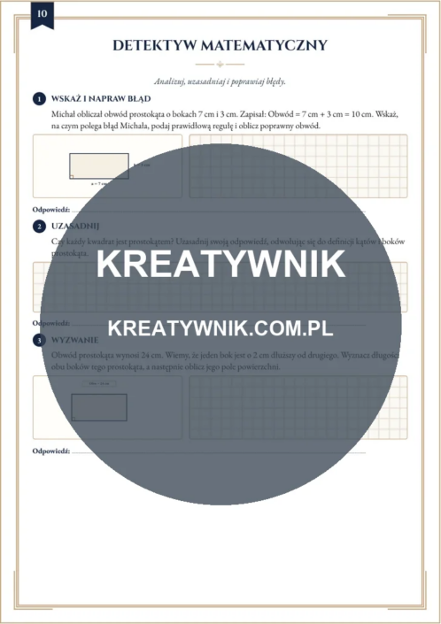 Geometria: kąty – Karty pracy (Kl. 4) – Strona 10 Geometria: kąty – Karty pracy (Kl. 4) – Strona 10