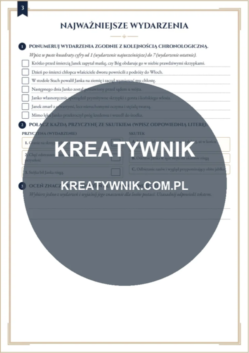 Janko Muzykant – Karty pracy (Kl. 4–6) – Strona 3 Janko Muzykant – Karty pracy (Kl. 4–6) – Strona 3