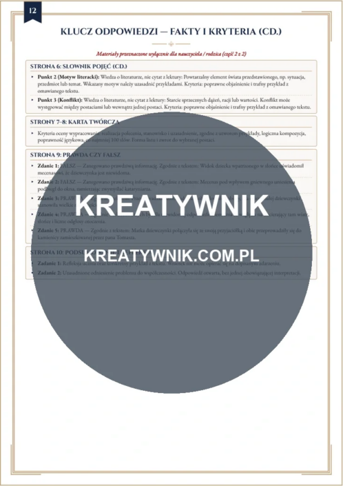 Katarynka – Karty pracy (Kl. 4–6) – Strona 12 Katarynka – Karty pracy (Kl. 4–6) – Strona 12
