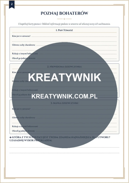 Katarynka – Karty pracy (Kl. 4–6) – Strona 2 Katarynka – Karty pracy (Kl. 4–6) – Strona 2