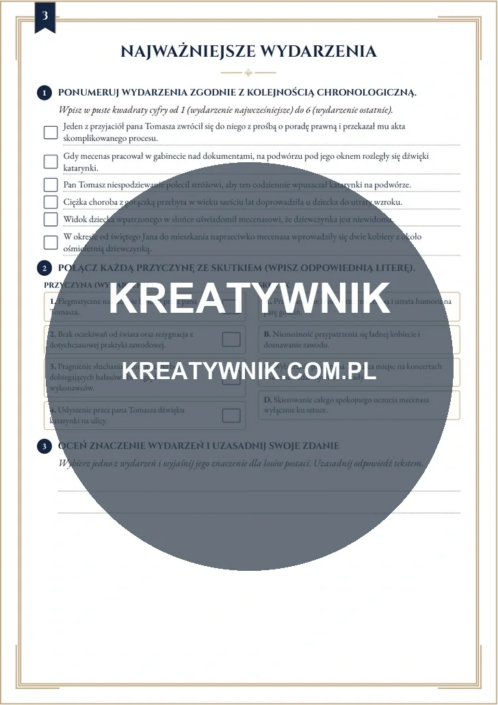 Katarynka – Karty pracy (Kl. 4–6) – Strona 3 Katarynka – Karty pracy (Kl. 4–6) – Strona 3