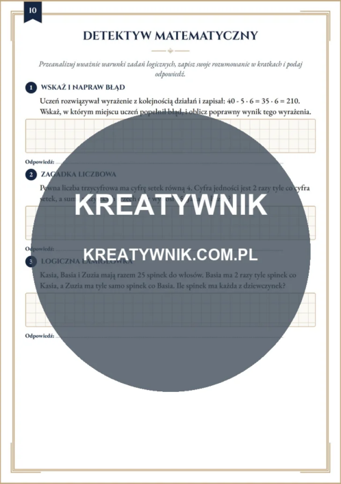 Klasy 3 – Karty pracy (Kl. 3) – Strona 10 Klasy 3 – Karty pracy (Kl. 3) – Strona 10