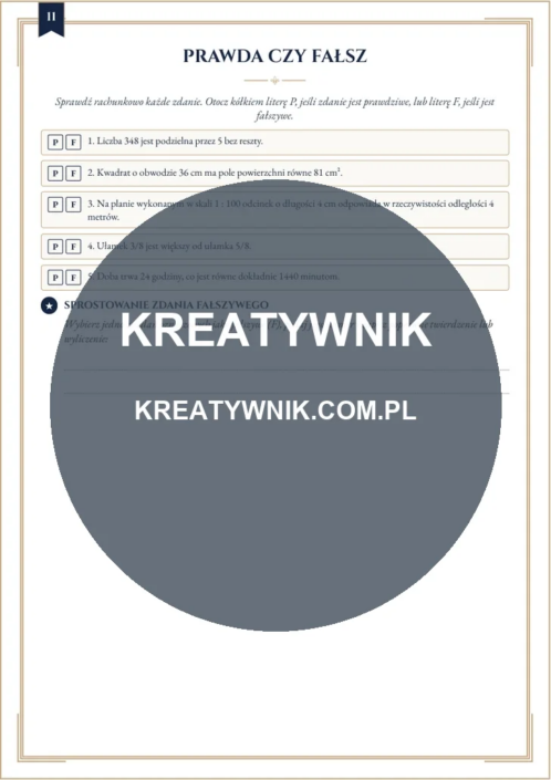 Klasy 4 – Karty pracy (Kl. 4) – Strona 11 Klasy 4 – Karty pracy (Kl. 4) – Strona 11