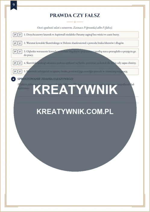 Latarnik – Karty pracy (Kl. 7–8) – Strona 9 Latarnik – Karty pracy (Kl. 7–8) – Strona 9