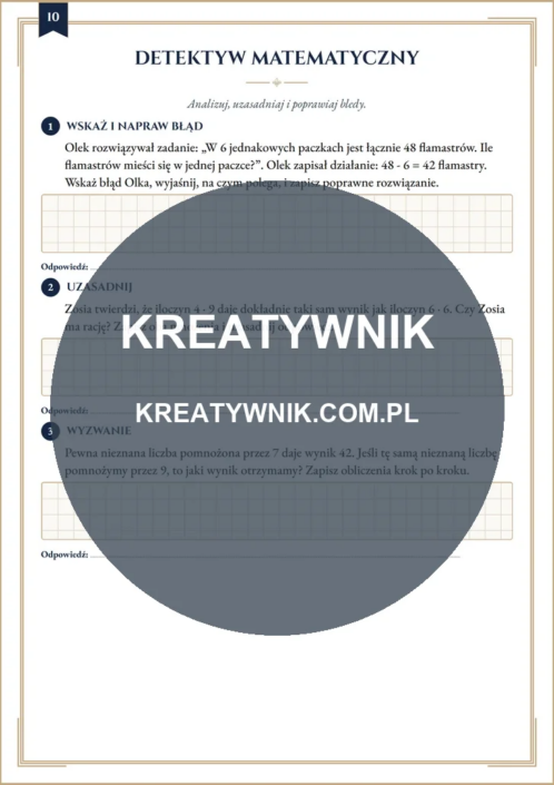 Mnożenie i dzielenie w – Karty pracy (Kl. 3) – Strona 10 Mnożenie i dzielenie w – Karty pracy (Kl. 3) – Strona 10