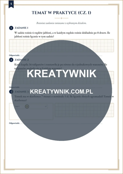 Mnożenie i dzielenie w – Karty pracy (Kl. 3) – Strona 5 Mnożenie i dzielenie w – Karty pracy (Kl. 3) – Strona 5