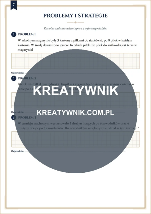 Mnożenie i dzielenie w – Karty pracy (Kl. 3) – Strona 7 Mnożenie i dzielenie w – Karty pracy (Kl. 3) – Strona 7