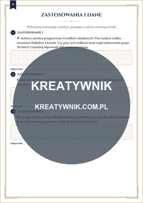 Mnożenie i dzielenie w – Karty pracy (Kl. 3) – Strona 9 Mnożenie i dzielenie w – Karty pracy (Kl. 3) – Strona 9