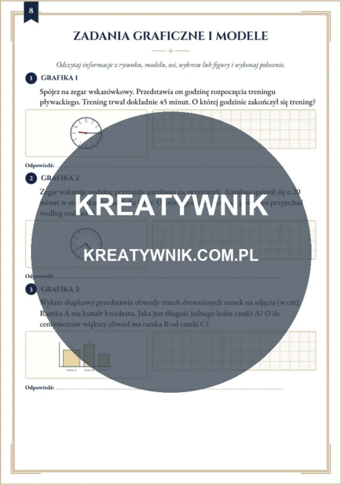 Obwody figur, czas i – Karty pracy (Kl. 3) – Strona 8 Obwody figur, czas i – Karty pracy (Kl. 3) – Strona 8